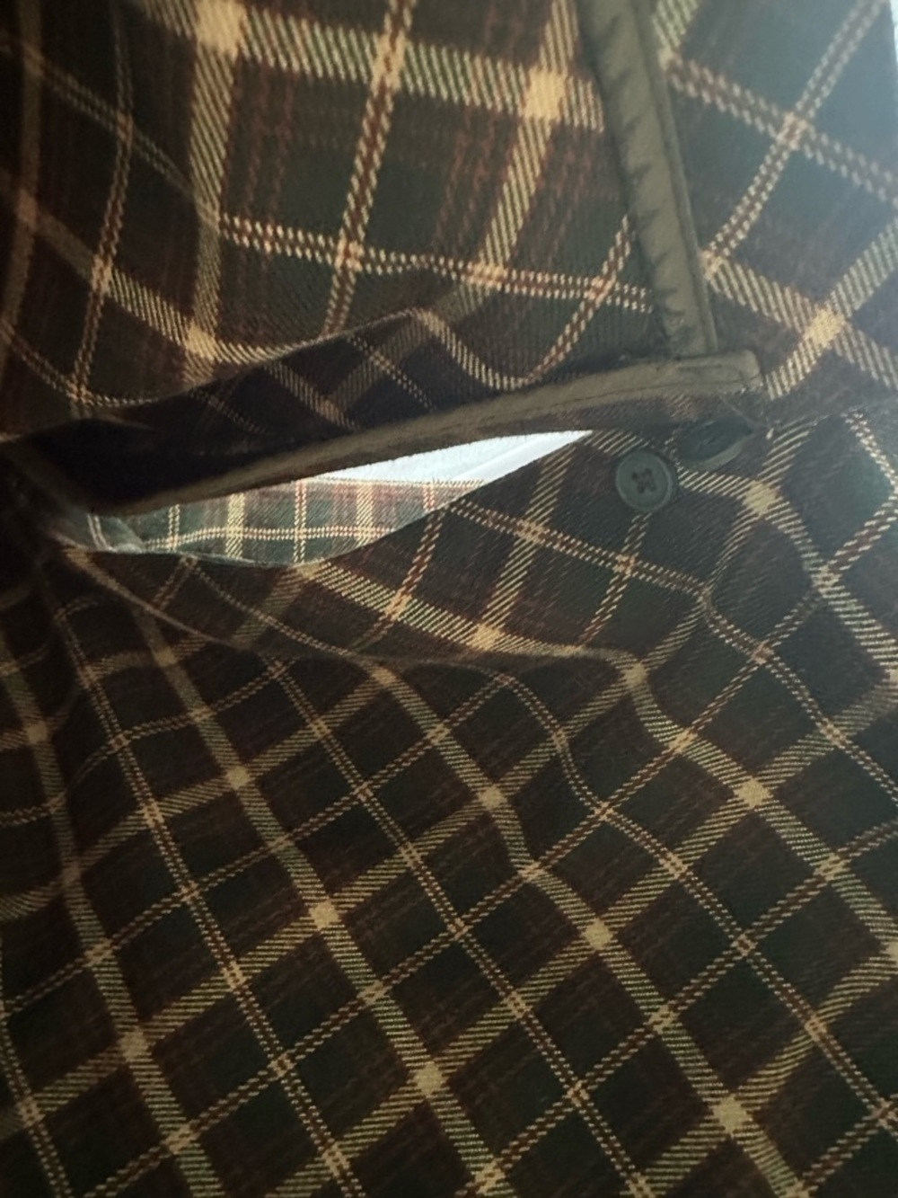 Brandy Melville Plaid Wrap Mini Skirt in Dark Brown and Beige - Picture 3 of 3